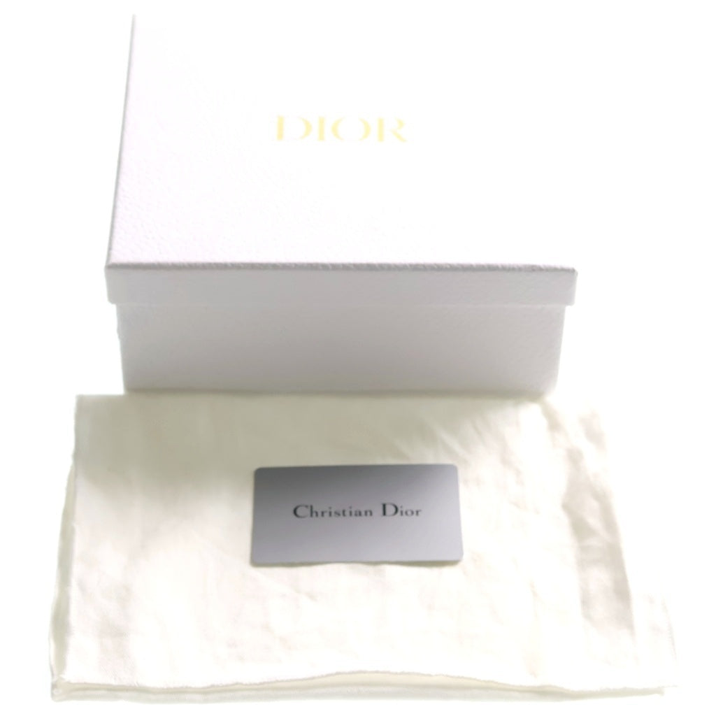 Christian Dior(クリスチャンディオール) オブリーク モンテーニュ 30 ナノ チェーン ショルダーバッグ ミニバッグ レザー キャンバス ネイビー レディース