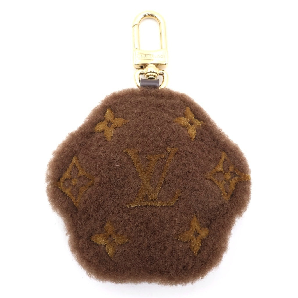 LOUIS VUITTON(ルイヴィトン) キーホルダー LV パウ 肉球 チャーム シアリング ファー レザー ブラウン M02292 レディース