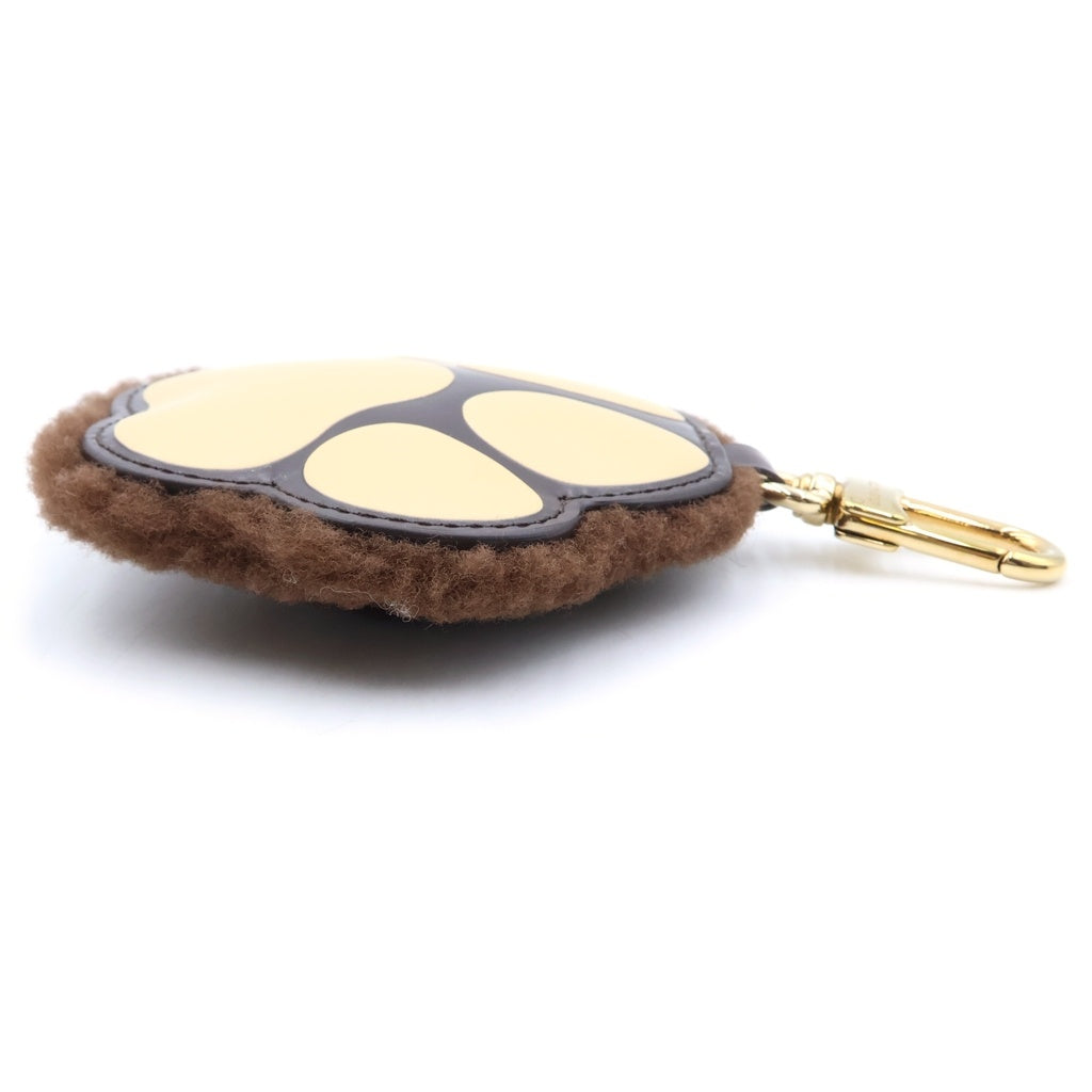 LOUIS VUITTON(ルイヴィトン) キーホルダー LV パウ 肉球 チャーム シアリング ファー レザー ブラウン M02292 レディース