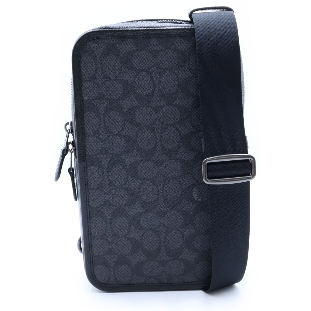 COACH(コーチ) ショルダーバッグ クロスボディ バッグ シグネチャー レザー ブラック CZ397 J2444 レディース