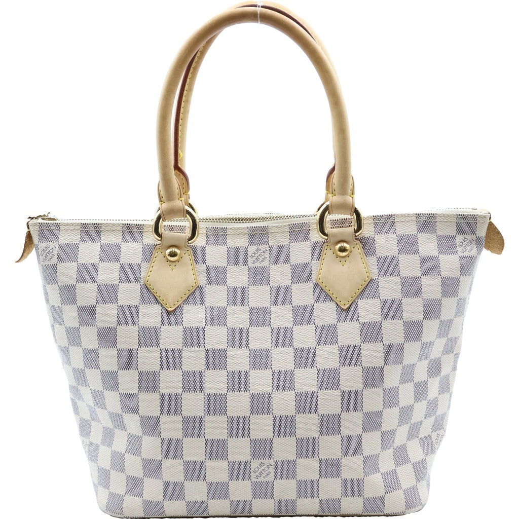 LOUIS VUITTON(ルイヴィトン) ダミエ アズール サレヤPM トートバッグ ハンドバッグ ホワイト PVC×レザー N51186 レディース