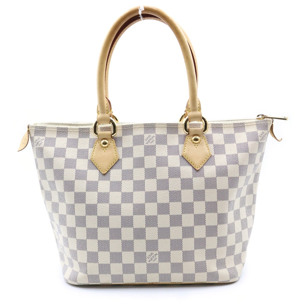 LOUIS VUITTON(ルイヴィトン) ダミエ アズール サレヤPM トートバッグ ハンドバッグ ホワイト PVC×レザー N51186 レディース