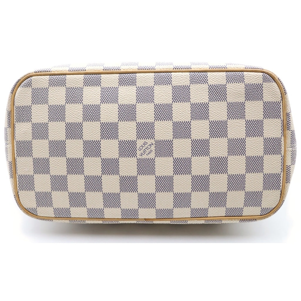 LOUIS VUITTON(ルイヴィトン) ダミエ アズール サレヤPM トートバッグ ハンドバッグ ホワイト PVC×レザー N51186 レディース