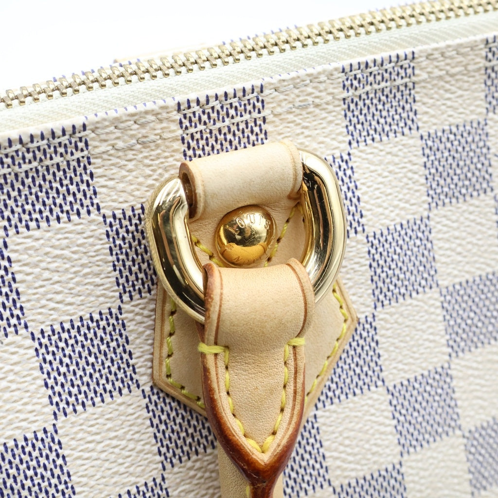 LOUIS VUITTON(ルイヴィトン) ダミエ アズール サレヤPM トートバッグ ハンドバッグ ホワイト PVC×レザー N51186 レディース