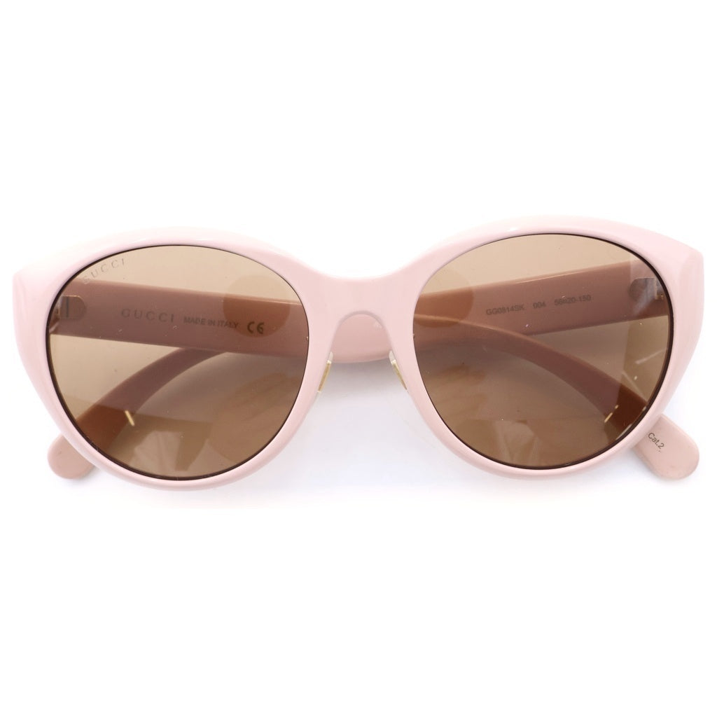 GUCCI(グッチ) GGオーバル サングラス メガネ 眼鏡 ピンク プラスチック GG0814SK 004 56□20-150 レディース