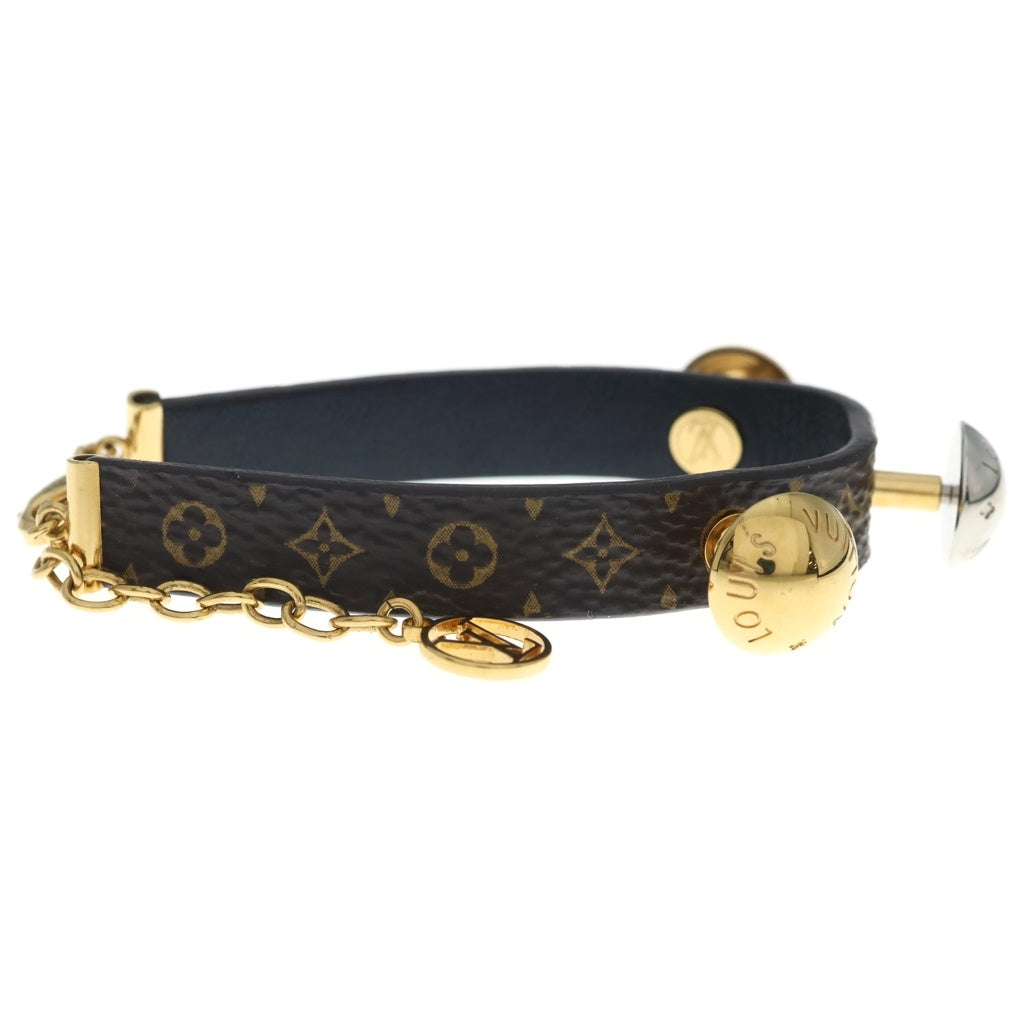 LOUIS VUITTON(ルイヴィトン) ブラスレ モノグラム スタッディー ブレスレット ゴールド/ブラウン レディース