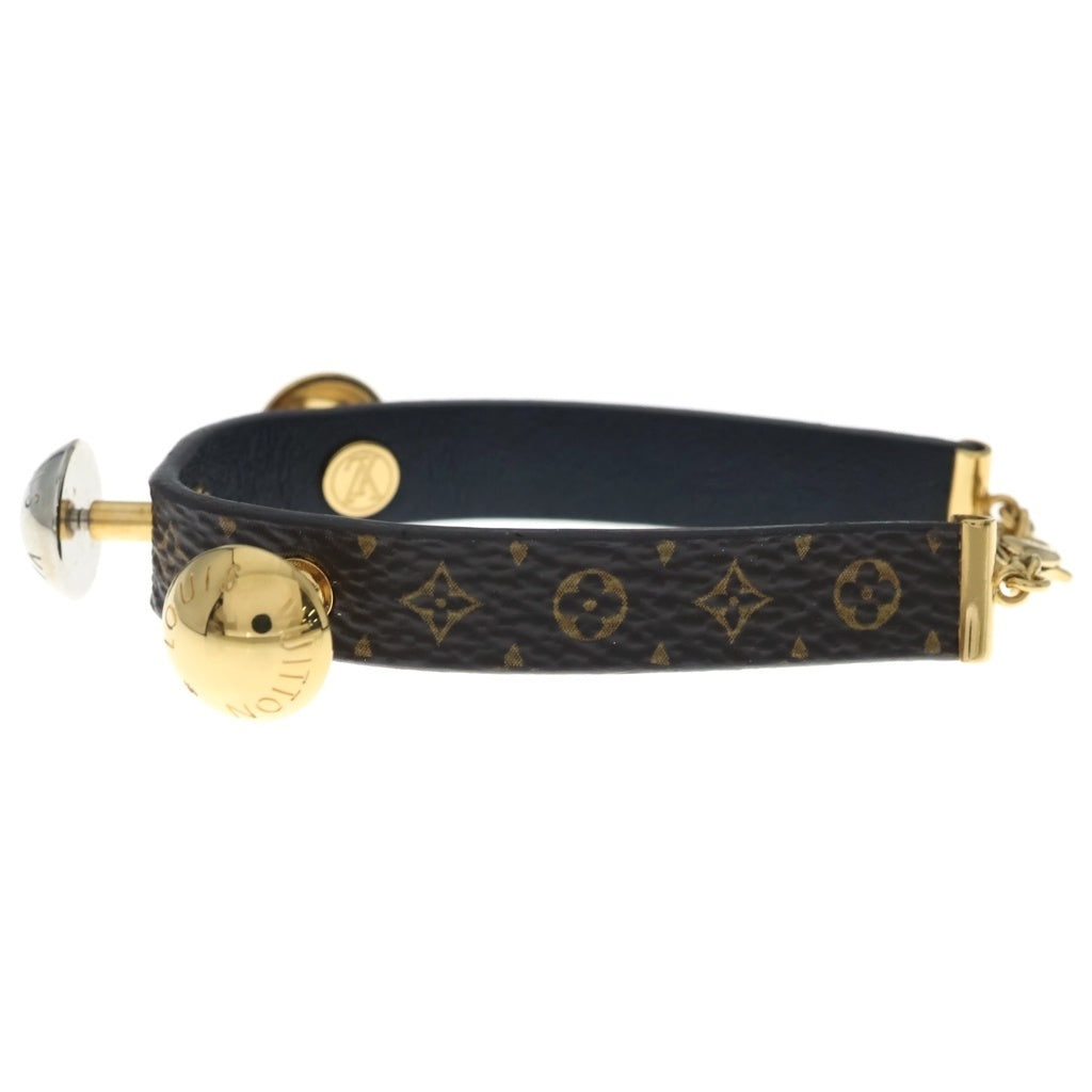 LOUIS VUITTON(ルイヴィトン) ブラスレ モノグラム スタッディー ブレスレット ゴールド/ブラウン レディース
