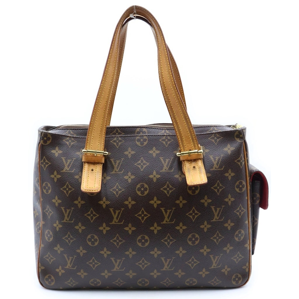 LOUIS VUITTON(ルイヴィトン) モノグラム ミュルティプリシテ ハンドバッグ トートバッグ ブラウン レザー×PVC M51162 ゴールド金具 レディース