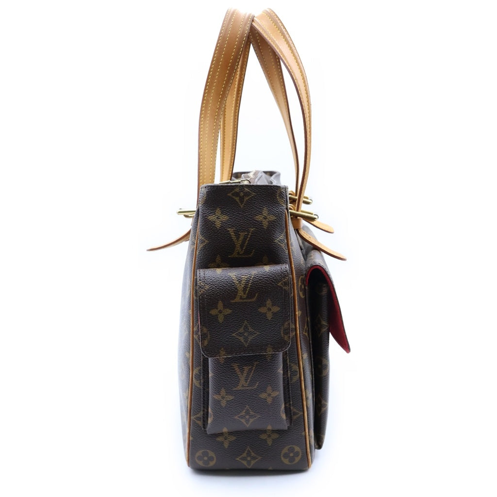 LOUIS VUITTON(ルイヴィトン) モノグラム ミュルティプリシテ ハンドバッグ トートバッグ ブラウン レザー×PVC M51162 ゴールド金具 レディース