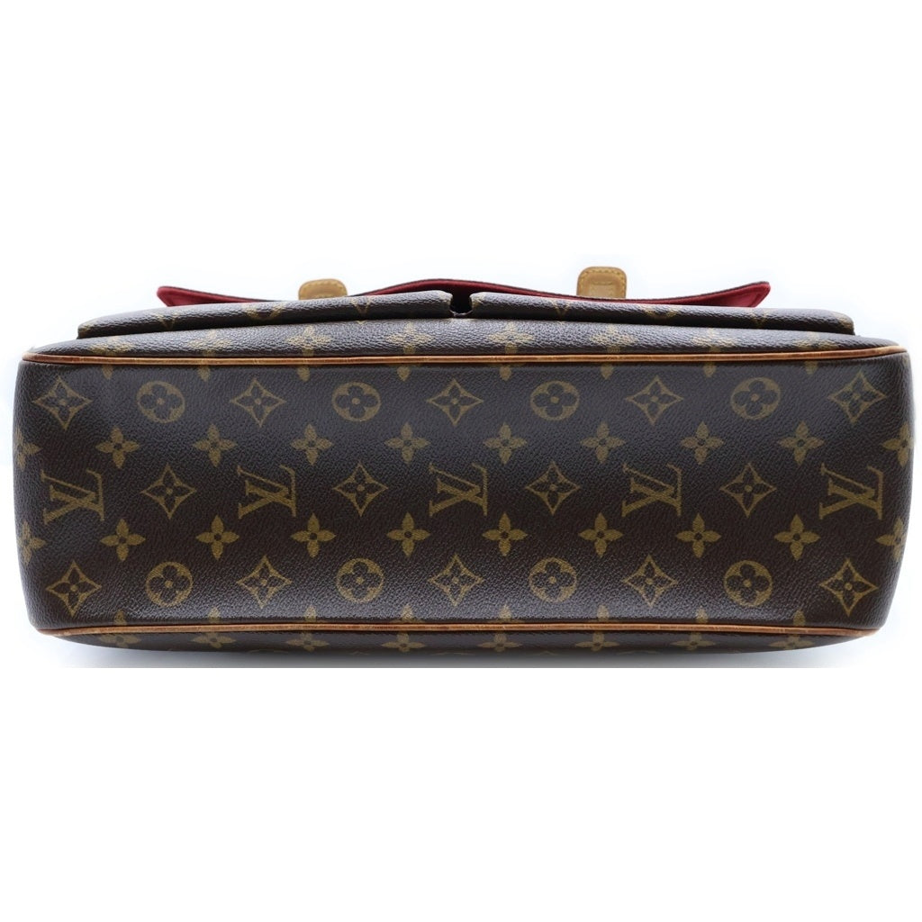 LOUIS VUITTON(ルイヴィトン) モノグラム ミュルティプリシテ ハンドバッグ トートバッグ ブラウン レザー×PVC M51162 ゴールド金具 レディース