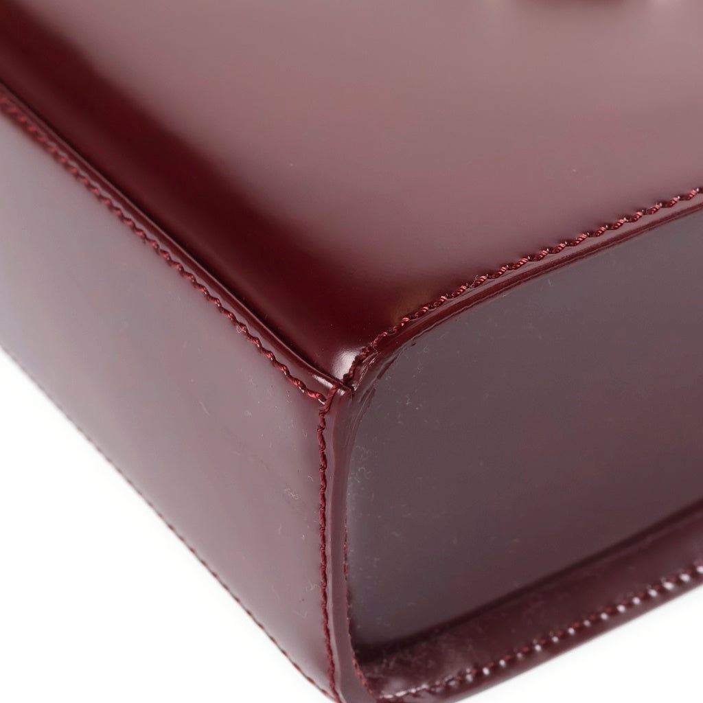 Cartier(カルティエ) パンテール ハンドバッグ 2WAY ショルダーバッグ シルバー金具 レザー ボルドー レディース