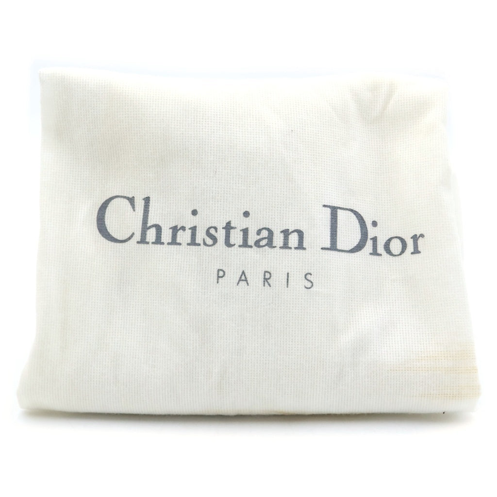 Christian Dior(クリスチャンディオール) トロッター ミニボストンバッグ ハンドバッグ ブラック レザー PZ0092 ゴールド金具 レディース