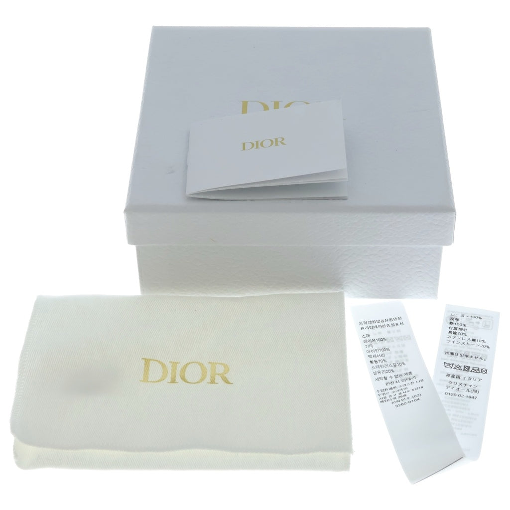 DIOR(ディオール) Diorissimo ディオリッシモ CDロゴ リボンバレッタ ヘアクリップ ピンク ゴールド金具 レディース