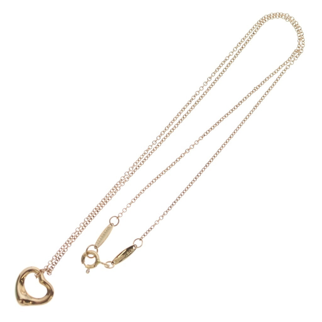 TIFFANY & Co.(ティファニー) オープンハート ネックレス Au750 ピンクゴールド レディース