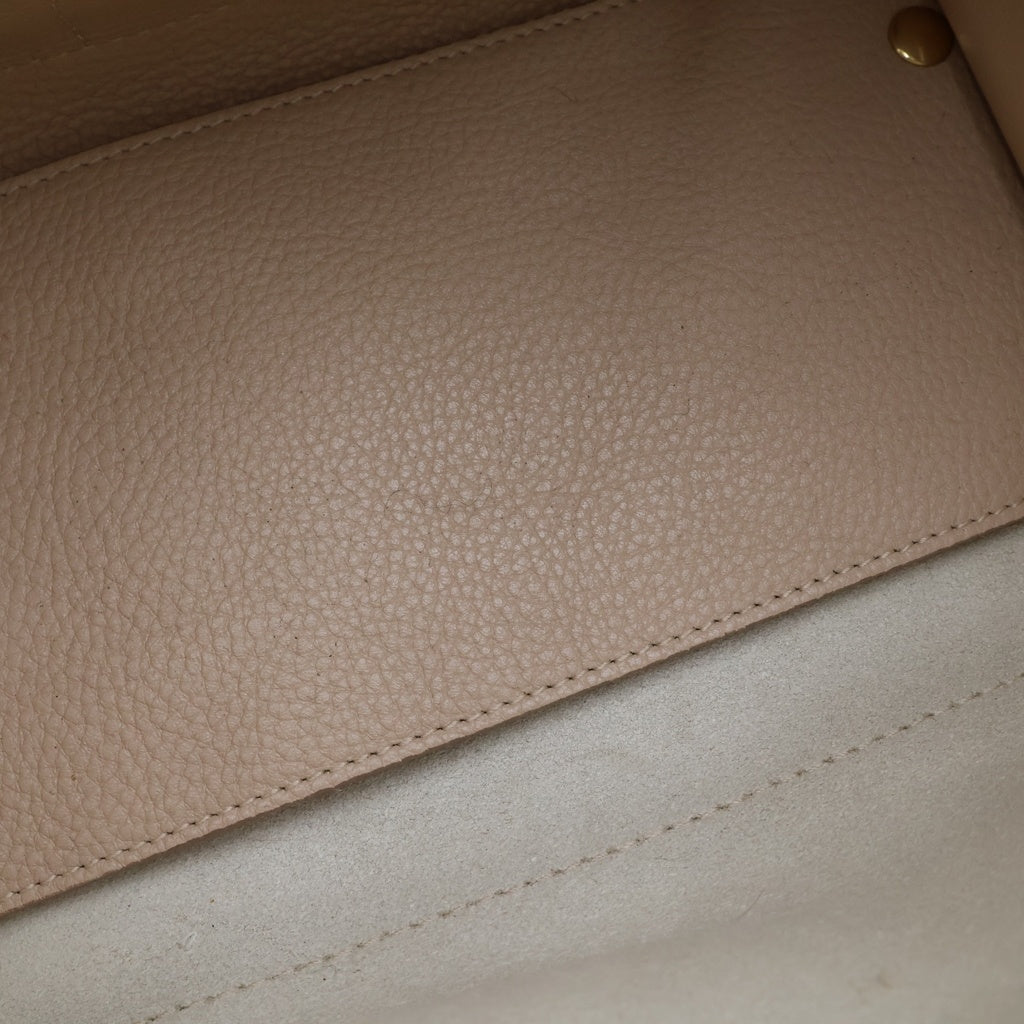 Salvatore Ferragamo(サルヴァトーレ フェラガモ) エイミー 2WAYハンドバッグ ショルダーバッグ ベージュ レザー ゴールド金具 レディース