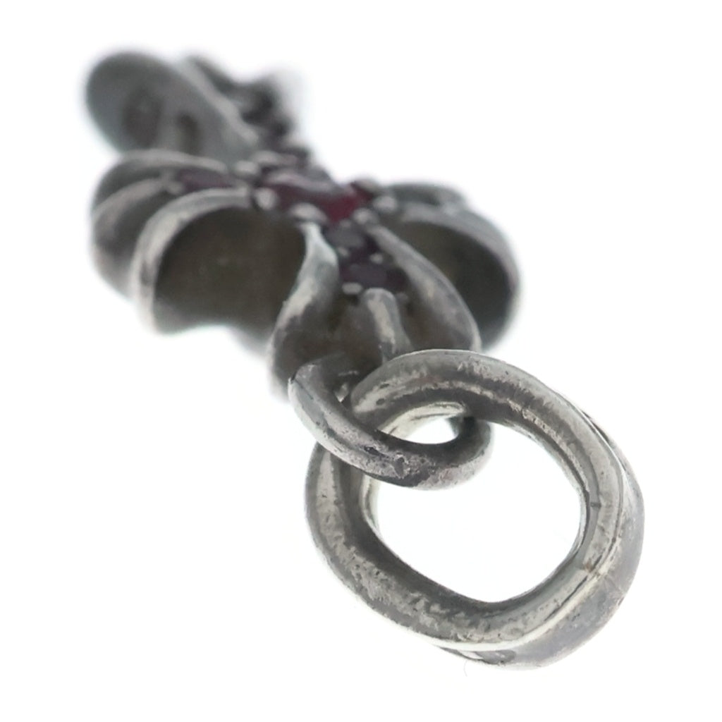 CHROME HEARTS(クロムハーツ) CRS BBYFAT P SAP ベイビーファットクロス PAVE ピンクサファイア ペンダントトップ シルバー