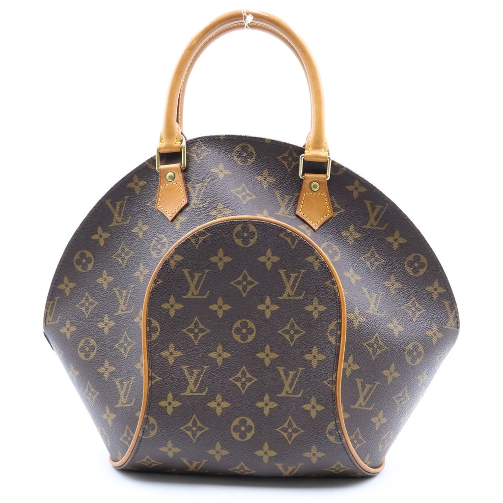 LOUIS VUITTON(ルイヴィトン) モノグラム エリプスMM ハンドバッグ ブラウン レザー×PVC M51126 ゴールド金具 レディース