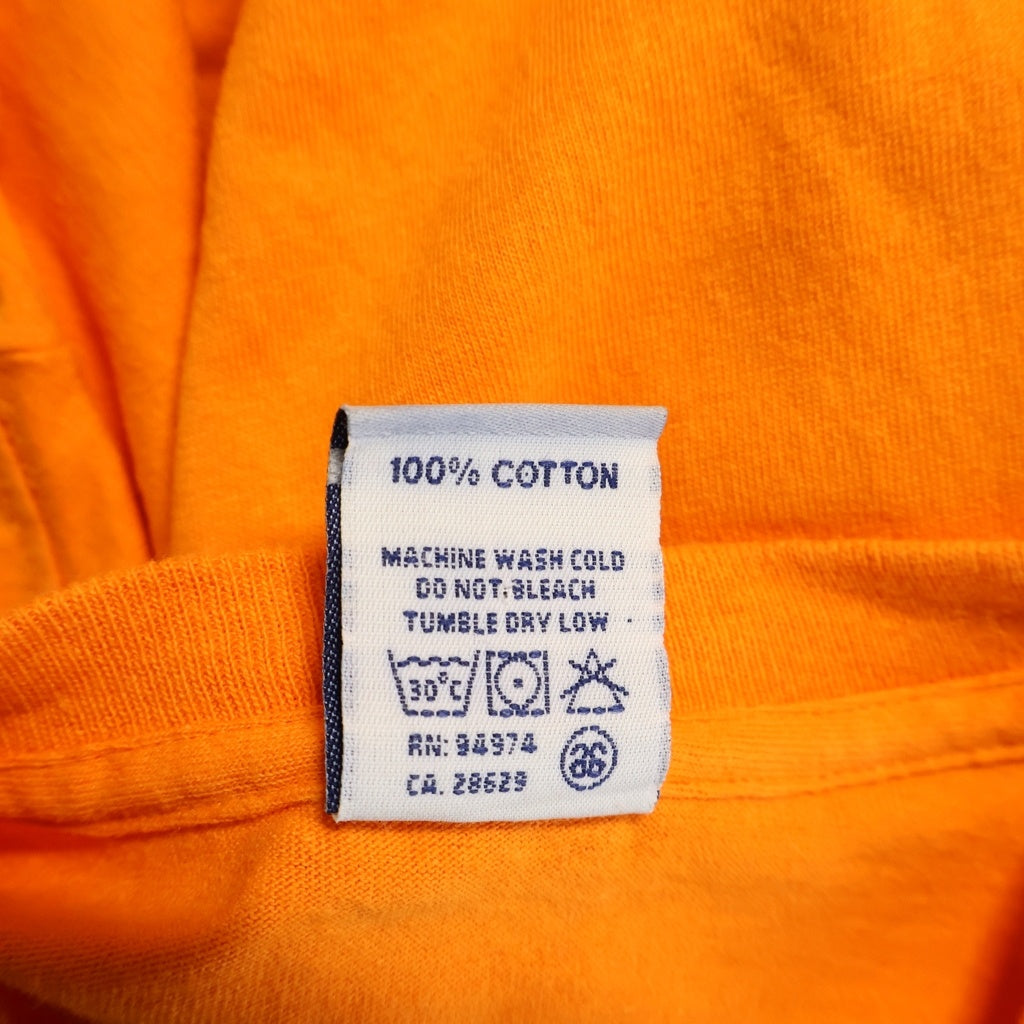 STUSSY(ステューシー) 00s OLD Japan collage Tee 日本モチーフ フォトコラージュ 半袖Tシャツ カットソー 銀タグ USA製 オレンジ