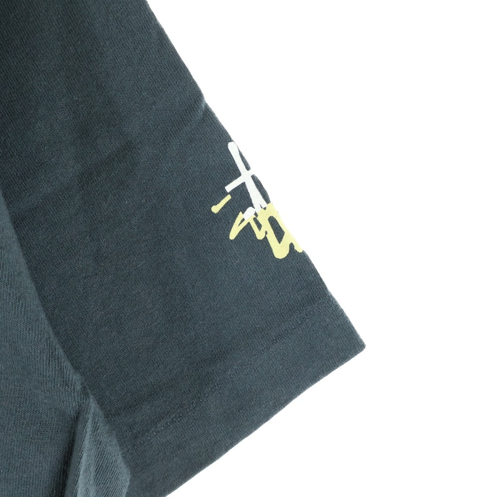 STUSSY(ステューシー) 90s OLD Block Design Tee ブロックデザイン 半袖ロゴTシャツ カットソー 紺タグ USA製 ダークグリーン