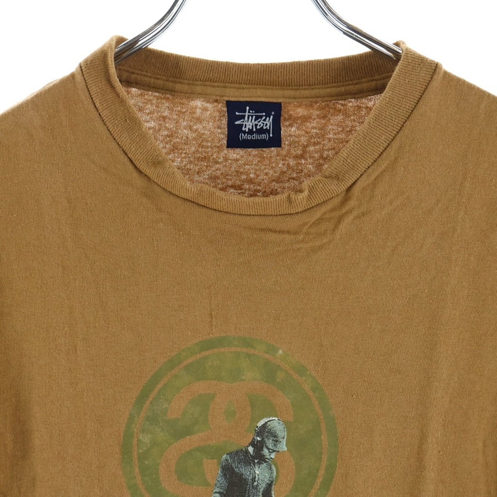 STUSSY(ステューシー) 90s OLD Grand Master DJ グランドマスター 半袖Tシャツ カットソー USA製 紺タグ ブラウン