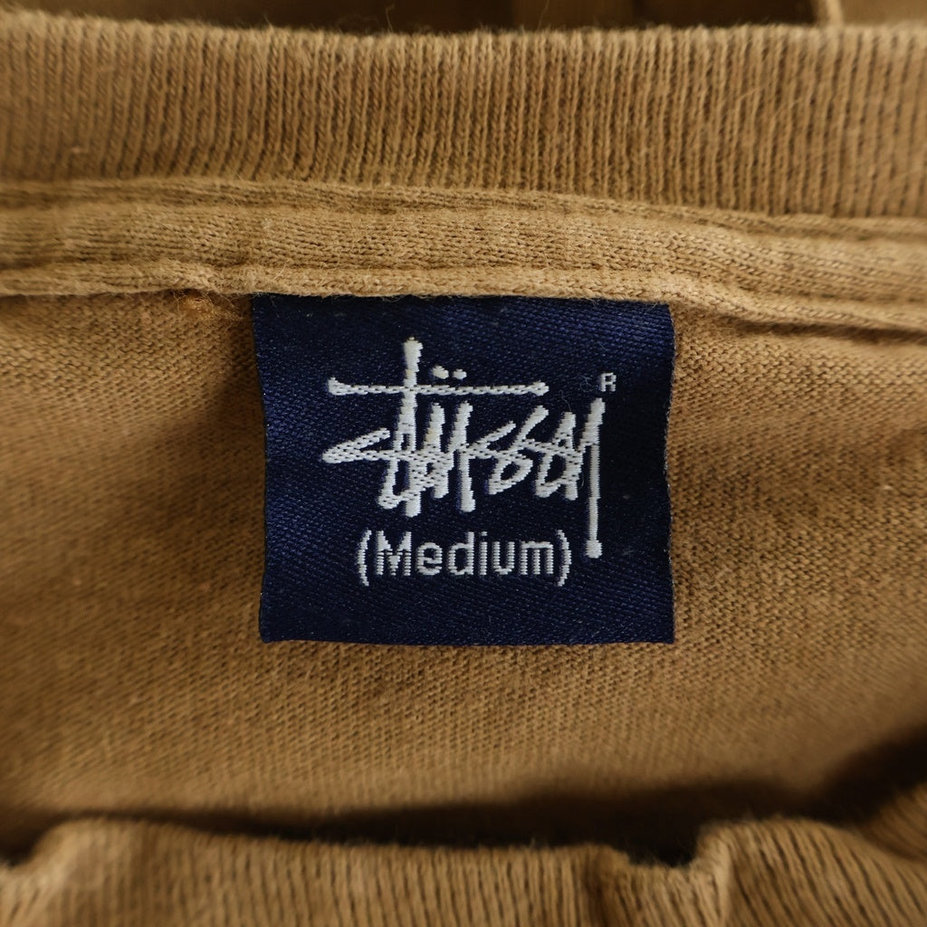 STUSSY(ステューシー) 90s OLD Grand Master DJ グランドマスター 半袖Tシャツ カットソー USA製 紺タグ ブラウン