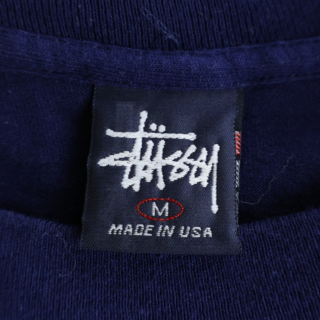 STUSSY(ステューシー) 90s OLD Noise Logo S/S Tee ノイズロゴ 半袖Tシャツ カットソー 紺タグ USA製 ネイビー
