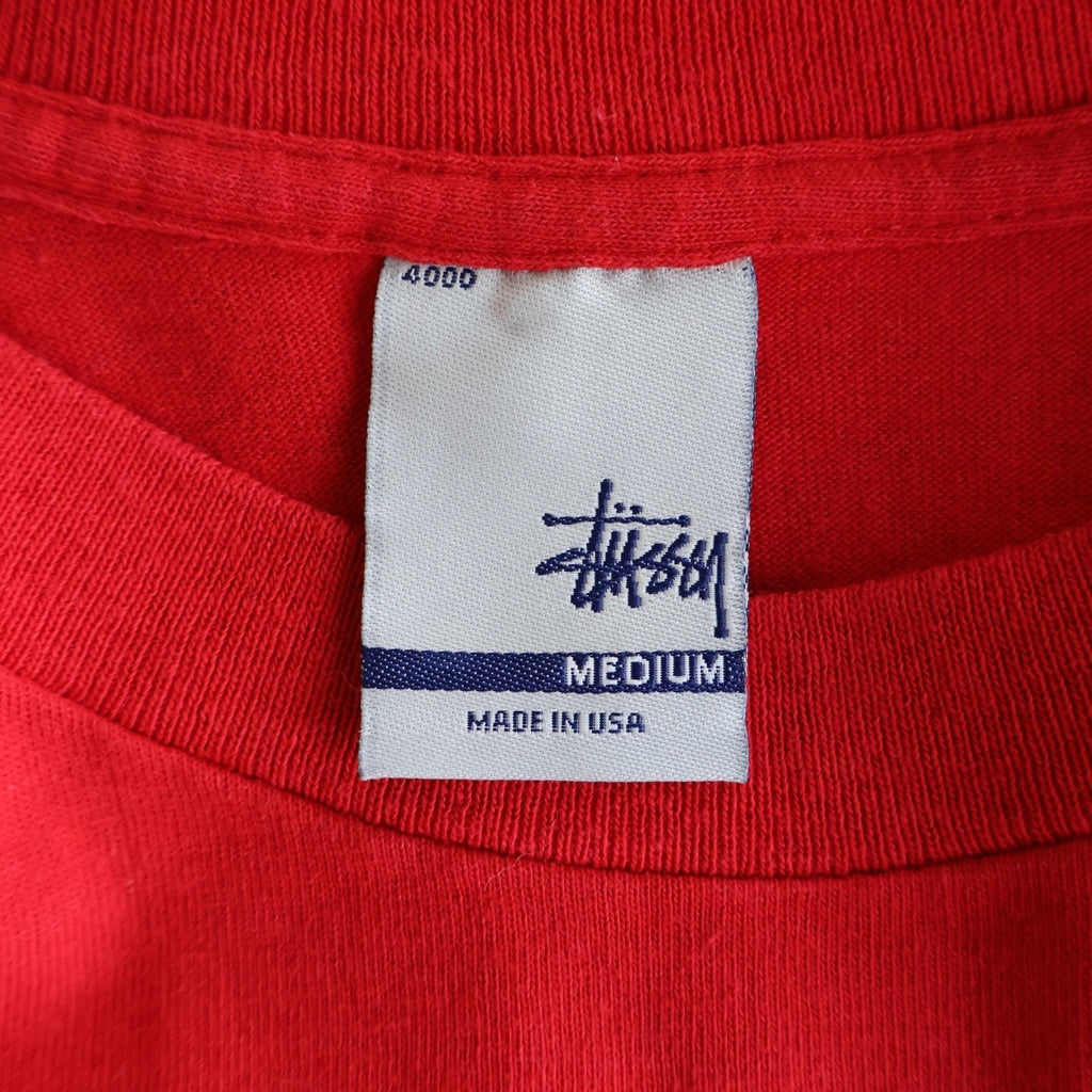STUSSY(ステューシー) 00s OLD KISS Prody Tee キス パロディ 半袖Tシャツ カットソー 銀タグ USA製 レッド