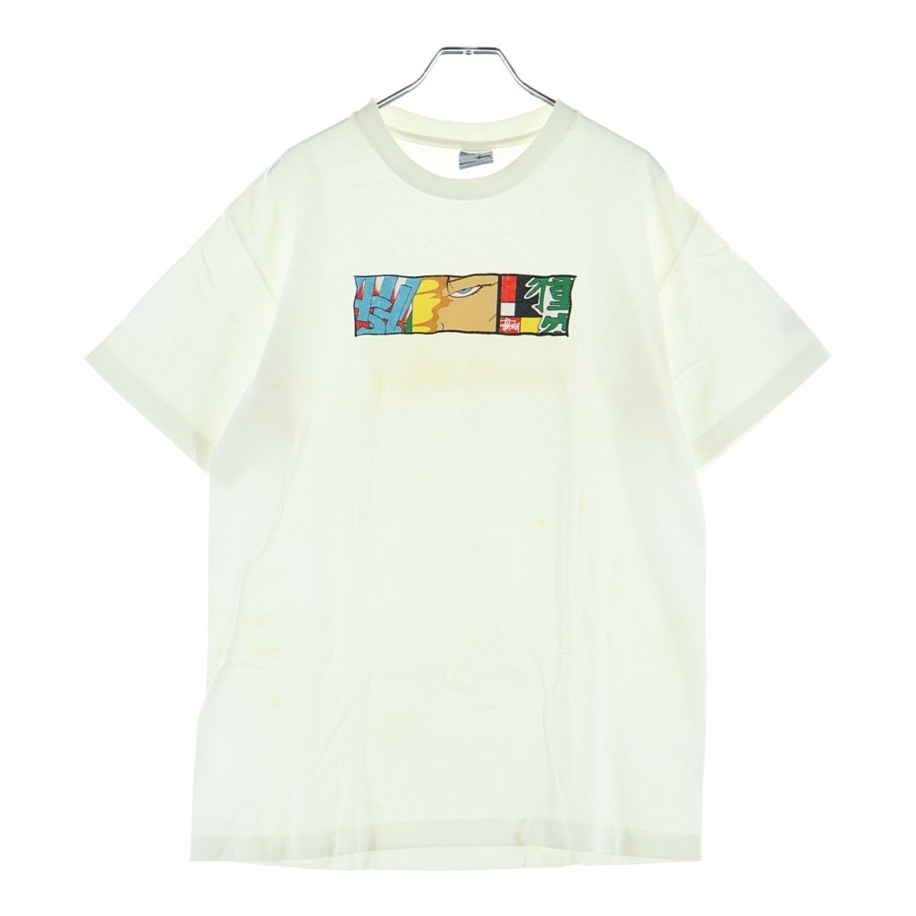 STUSSY(ステューシー) 00s OLD Comic Tee コミック 半袖プリントTシャツ カットソー 銀タグ コットン ホワイト