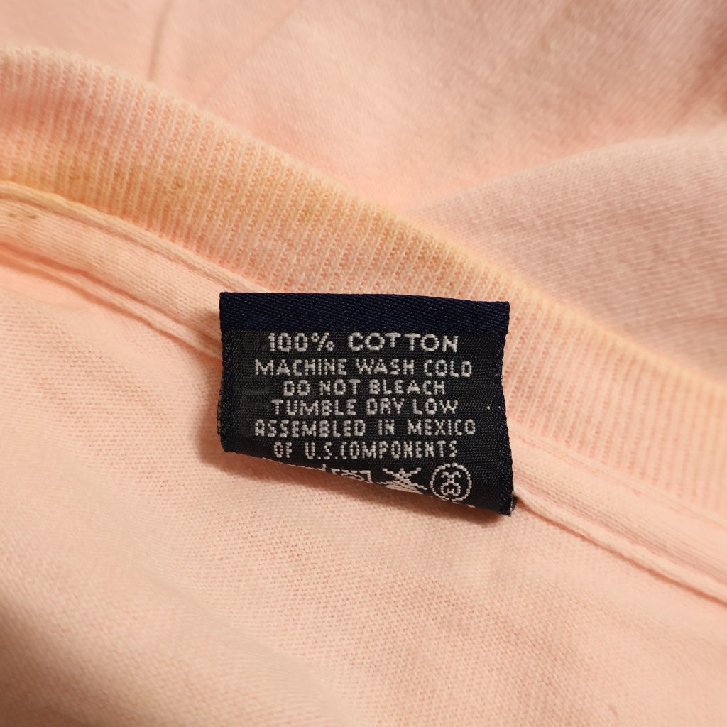 STUSSY(ステューシー) 90s OLD Cross Bone Tee クロスボーン 半袖プリントTシャツ カットソー 紺タグ ピンク