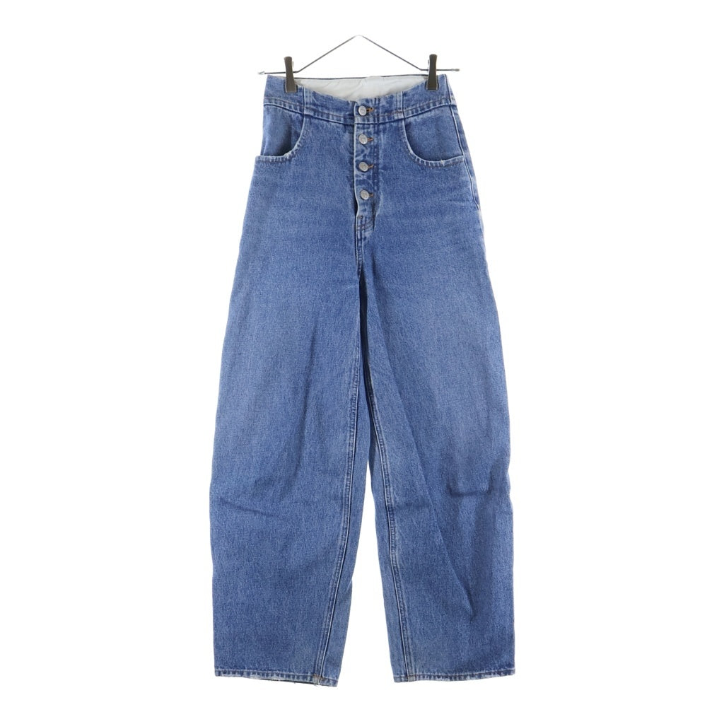 MM6 Maison Margiela(エムエムシックスメゾンマルジェラ) 17SS ボタンフライ ハイウエスト キャロット デニムパンツ インディゴ S52LA0052 S30589 レディース