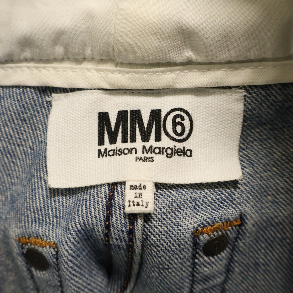 MM6 Maison Margiela(エムエムシックスメゾンマルジェラ) 17SS ボタンフライ ハイウエスト キャロット デニムパンツ インディゴ S52LA0052 S30589 レディース