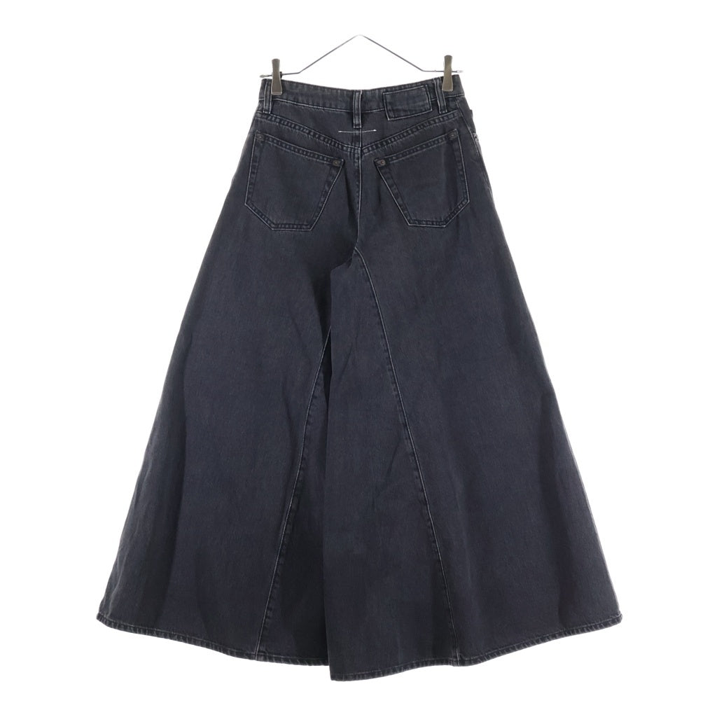 MM6 Maison Margiela(エムエムシックスメゾンマルジェラ) 19SS SUPER WIDE JEANS スーパーワイド デニムパンツ ブラック S52LA0080 S30531 レディース