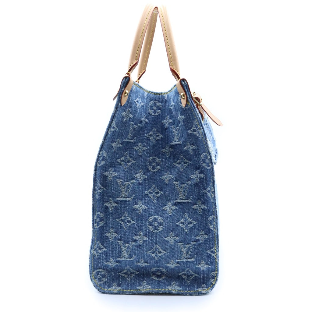 LOUIS VUITTON(ルイヴィトン) オンザゴーMM ハンドバッグ ショルダーバッグ 2way LVリミックス モノグラム デニム レザーM46871 レディース