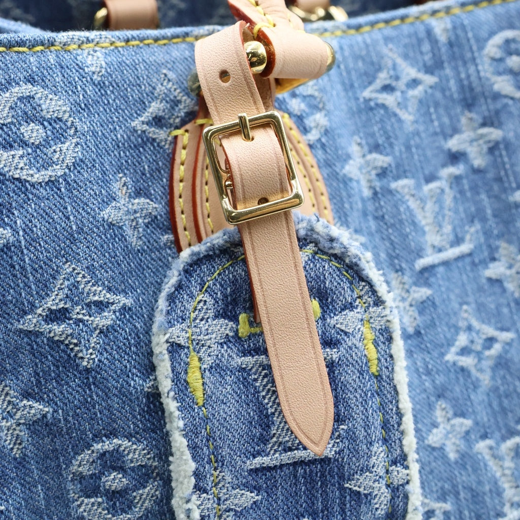 LOUIS VUITTON(ルイヴィトン) オンザゴーMM ハンドバッグ ショルダーバッグ 2way LVリミックス モノグラム デニム レザーM46871 レディース