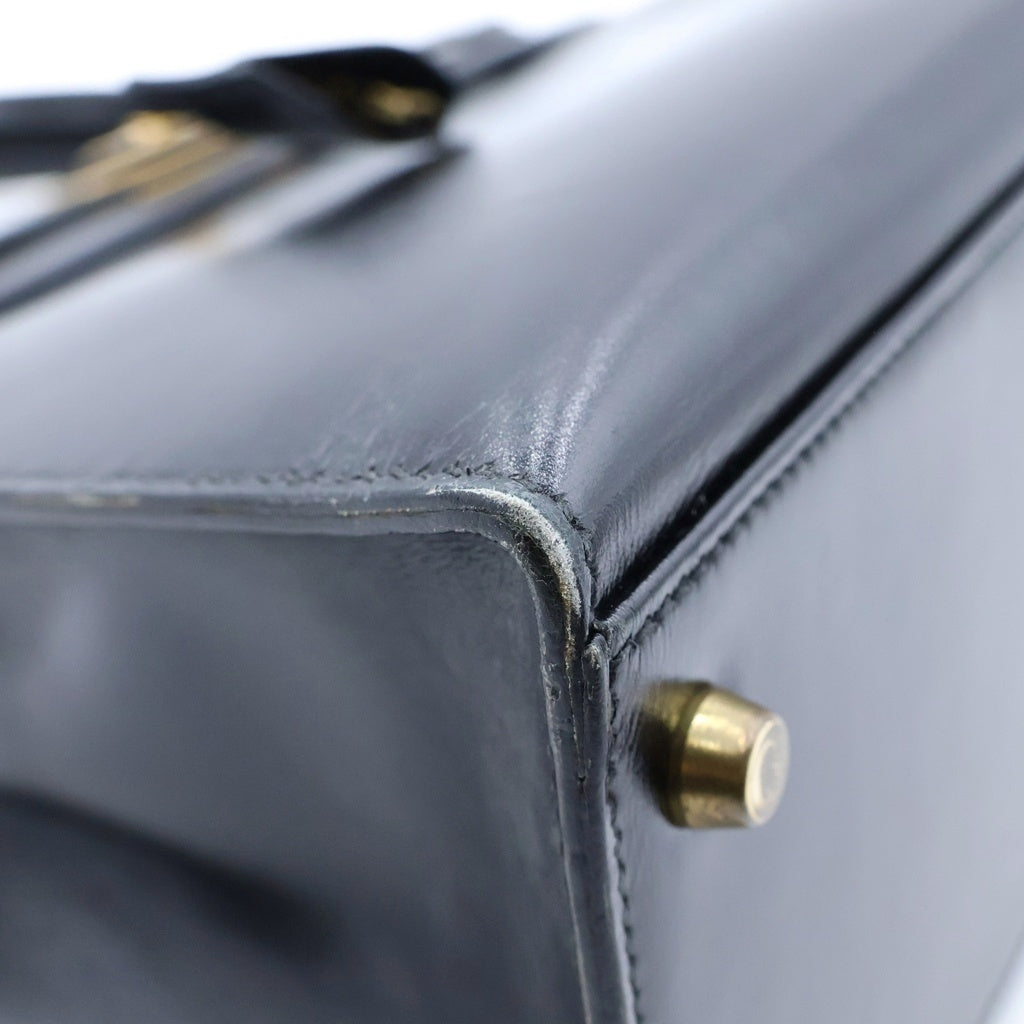 HERMES(エルメス) ケリー 32 ハンドバッグ ショルダーバッグ 2way ゴールド金具 〇T刻印 ボックスカーフ ブラック レディース