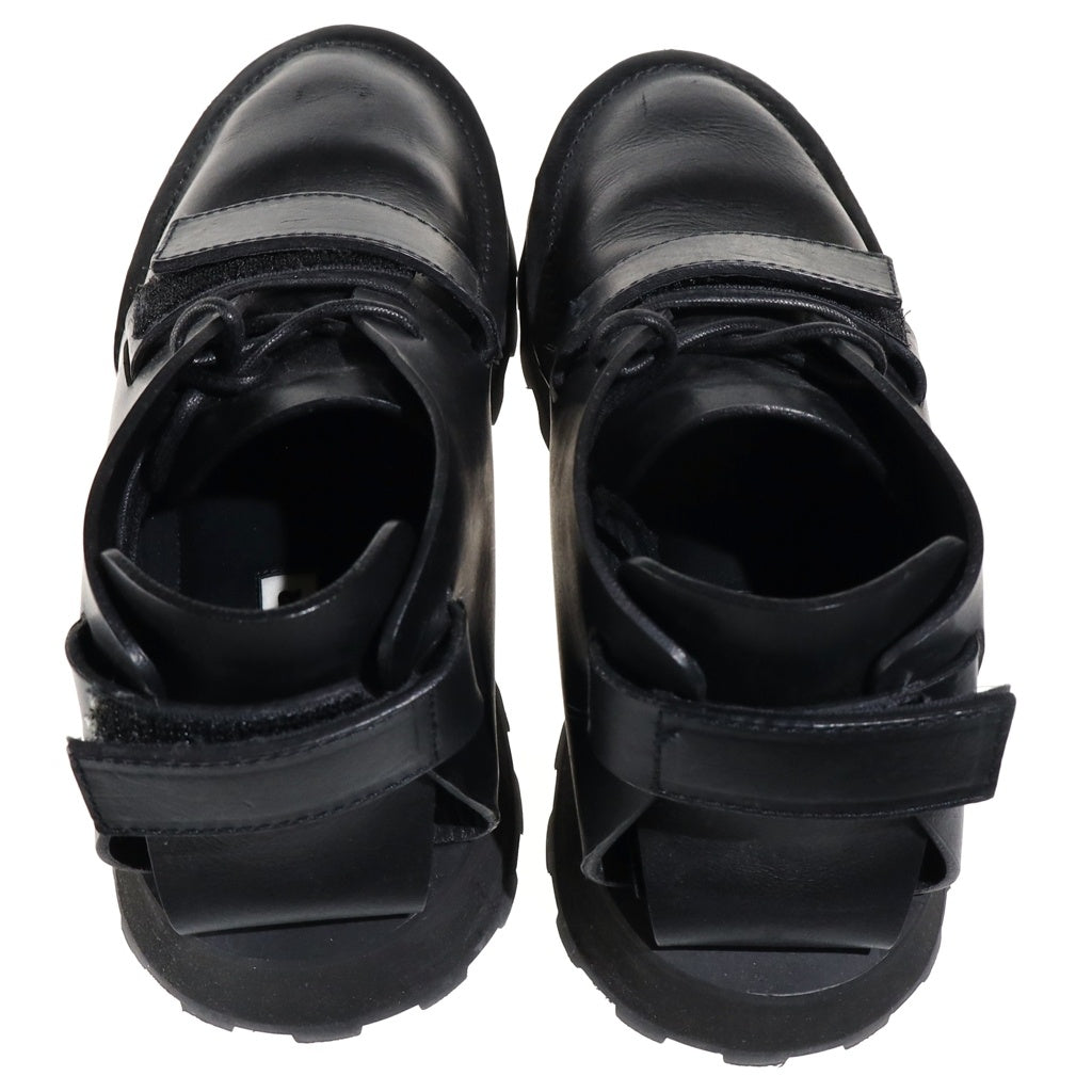 JIL SANDER(ジルサンダー) MID CUT SHOES レザー ミッドカットシューズ ブラック JI38508A