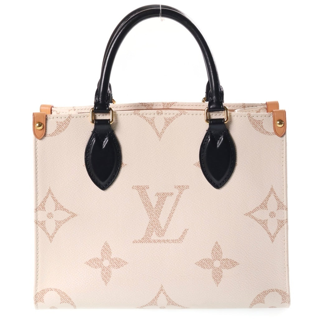 LOUIS VUITTON(ルイヴィトン) モノグラム デュンヌ オンザゴーPM 2WAYハンドバッグ ショルダーバッグ ベージュ×ブラック PVC×レザー M24533 ゴールド金具 レディース