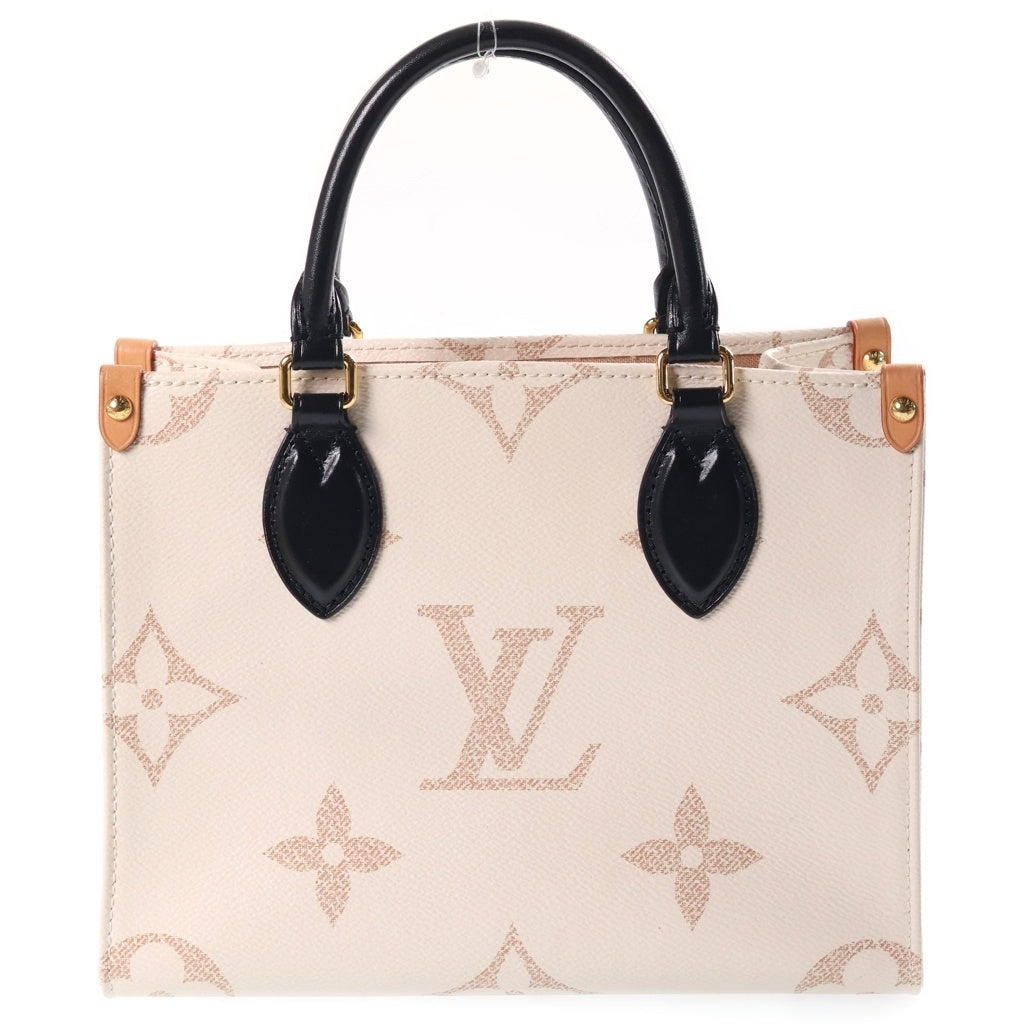LOUIS VUITTON(ルイヴィトン) モノグラム デュンヌ オンザゴーPM 2WAYハンドバッグ ショルダーバッグ ベージュ×ブラック PVC×レザー M24533 ゴールド金具 レディース