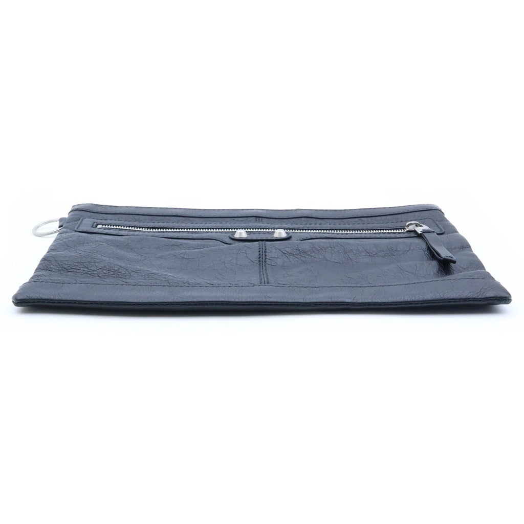 BALENCIAGA(バレンシアガ) クラシッククリップ M クラッチバッグ セカンドバッグ レザー ブラック 538735
