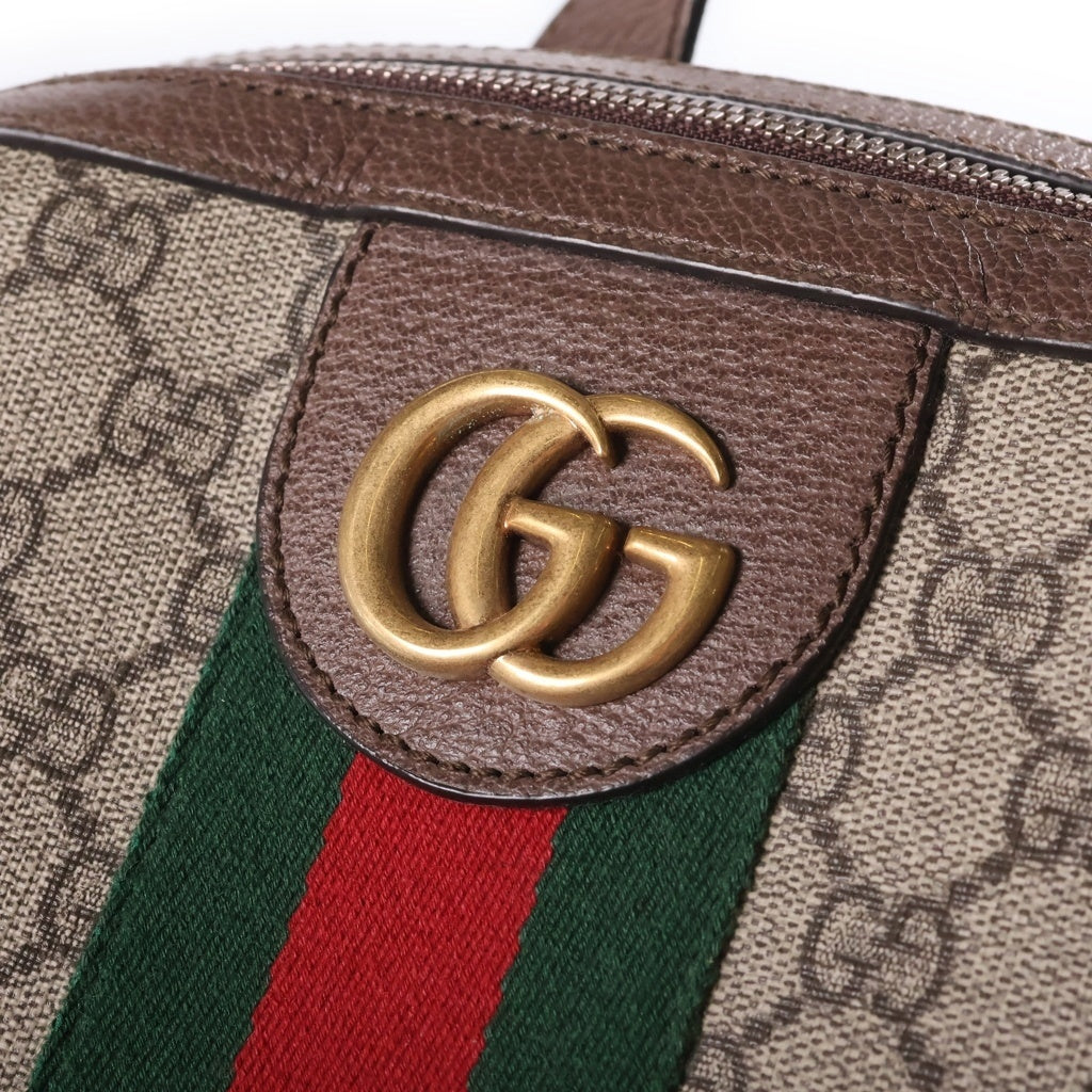 GUCCI(グッチ) オフィディア GGスプリーム ミディアム バックパック リュックサック PVCレザー ブラウン 547967
