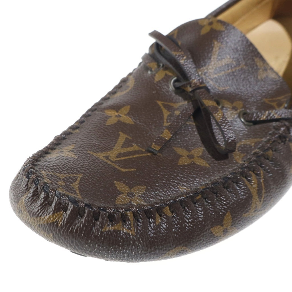 LOUIS VUITTON(ルイヴィトン) モノグラム ドライビング シューズ レザー ブラウン ND0177
