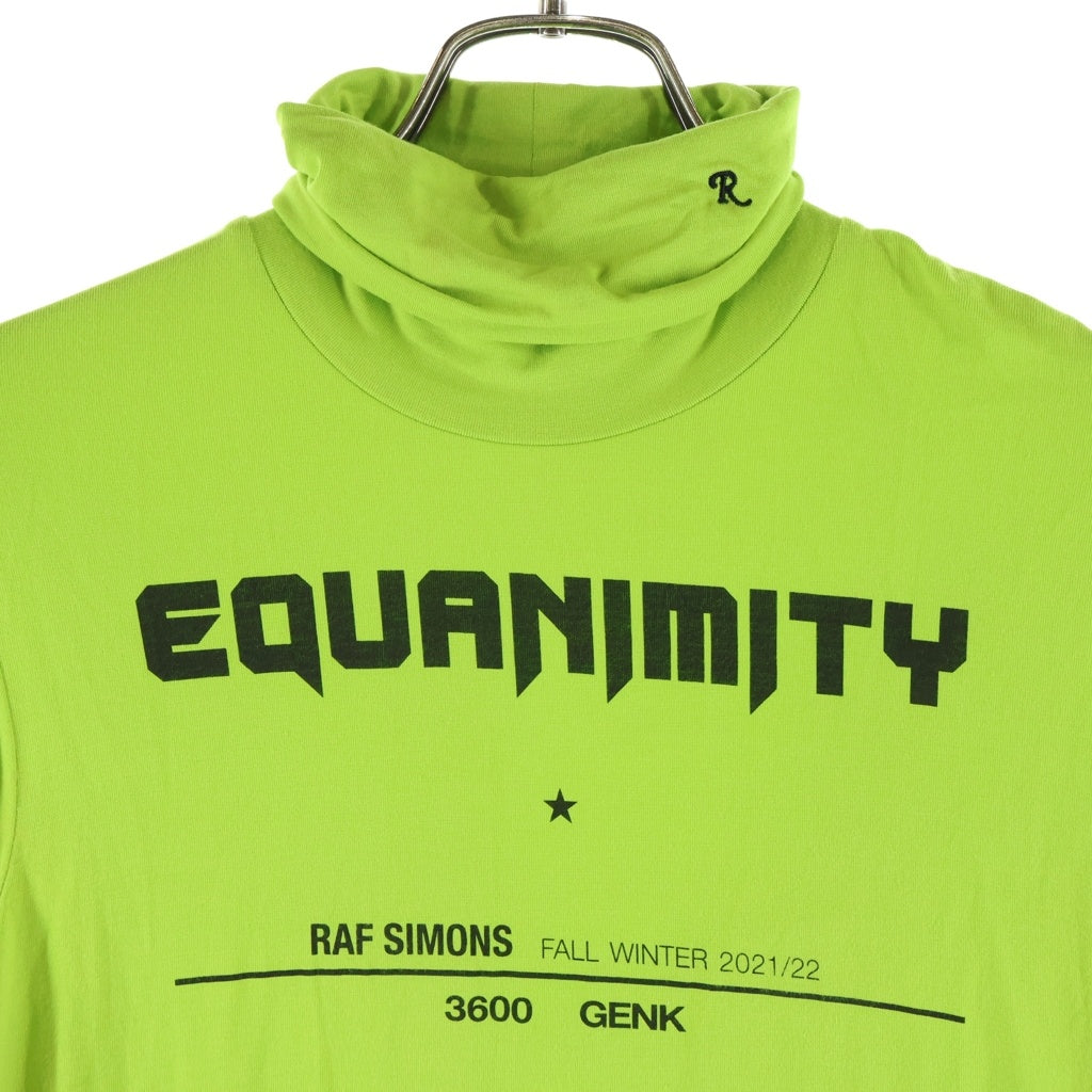 RAF SIMONS(ラフシモンズ) 21AW タートルネック ロング スリーブ Tシャツ 長袖 マイクロモダール ネオンイエロー 212-W147-19016 レディース