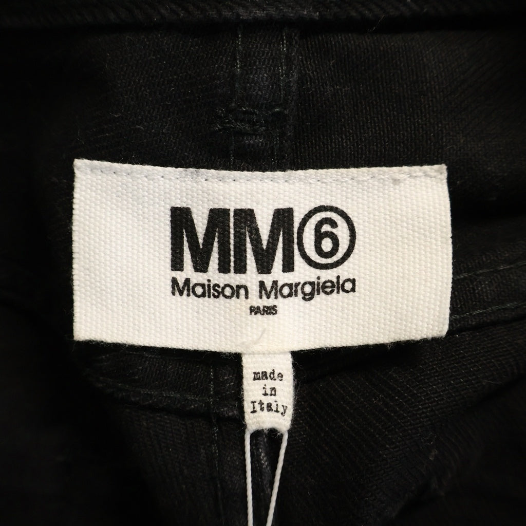 MM6 Maison Margiela(エムエムシックスメゾンマルジェラ) コントラスト パネル ジーンズ パンツ 綿 ブラック/ブルー S52LA0142 レディース