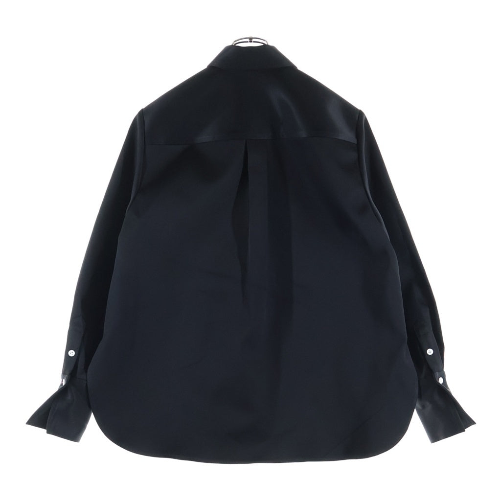 Peter Do(ピーター ドゥ) 19FW オーバーサイズ シャツ ジャケット アウター サテン ブラック/ピンク PD-FW19-417 レディース