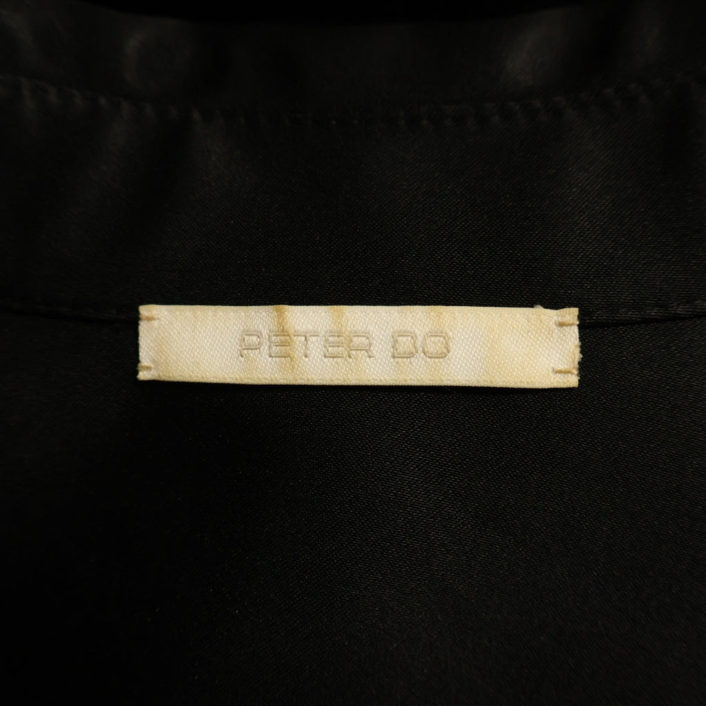 Peter Do(ピーター ドゥ) 19FW オーバーサイズ シャツ ジャケット アウター サテン ブラック/ピンク PD-FW19-417 レディース