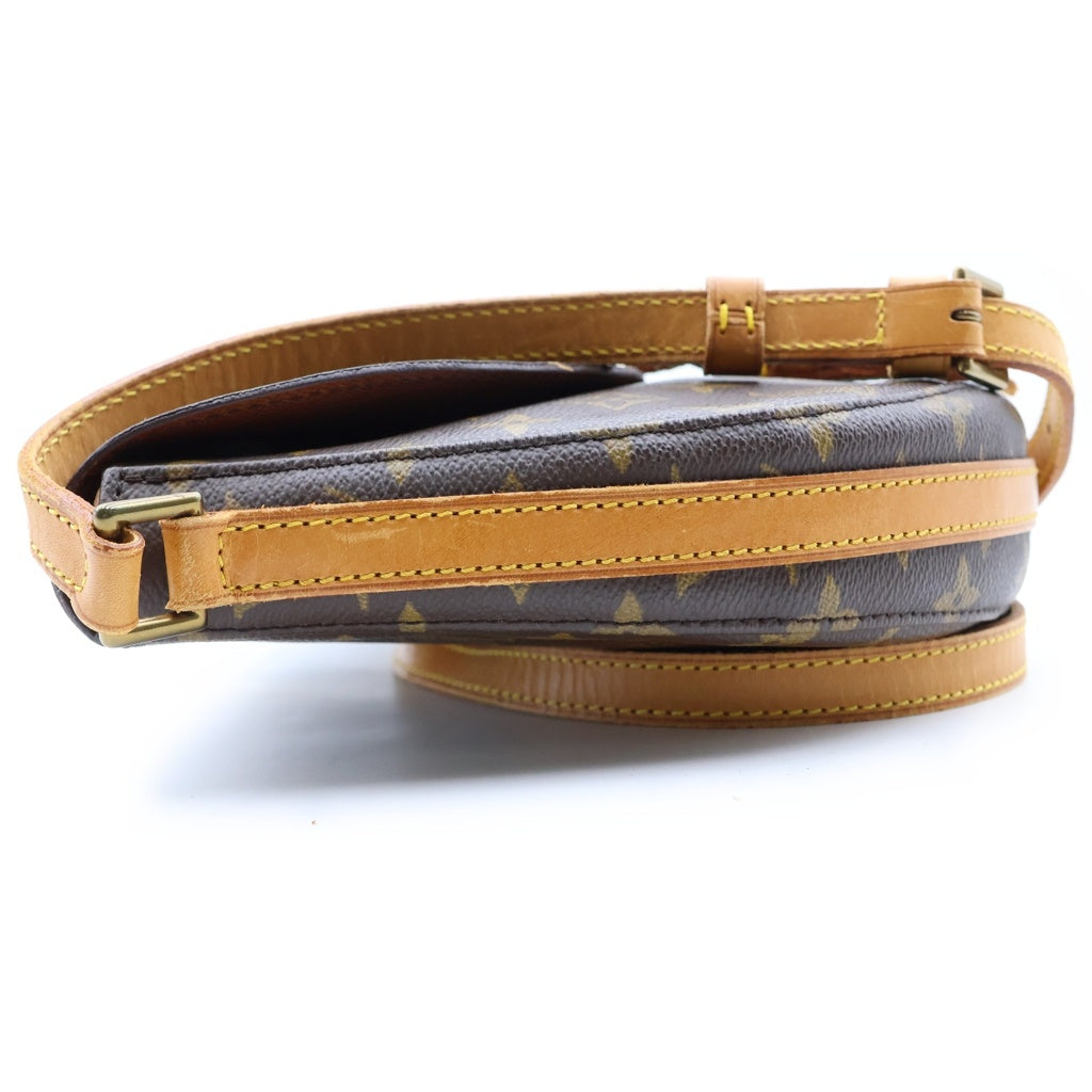LOUIS VUITTON(ルイヴィトン) モノグラム シャンティGM ショルダーバッグ ブラウン レザー×PVC M40647 ゴールド金具 レディース