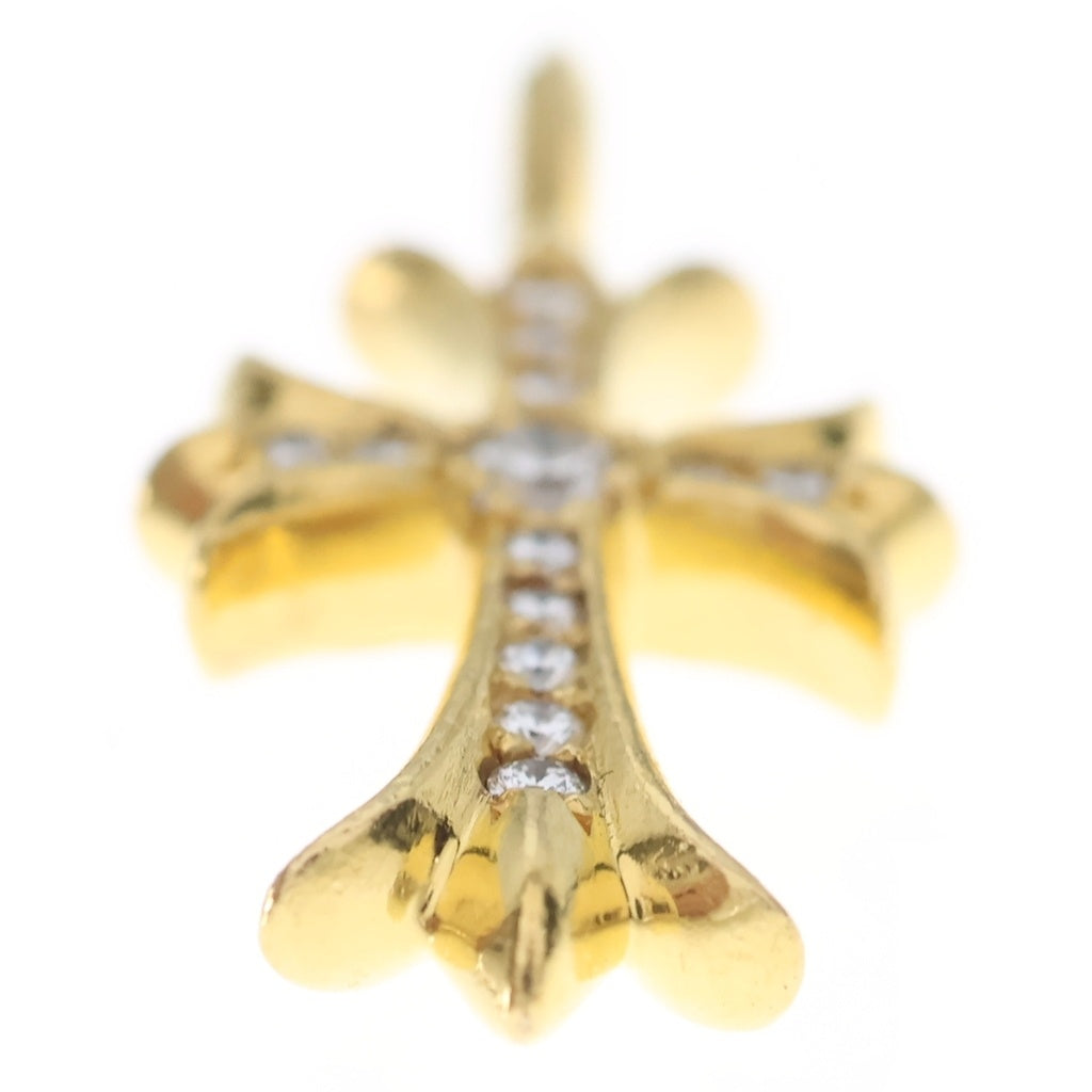 CHROME HEARTS(クロムハーツ) 22K TNY CRSF P DMND タイニーファットクロス PAVE ダイヤ ペンダント ネックレストップ ゴールド