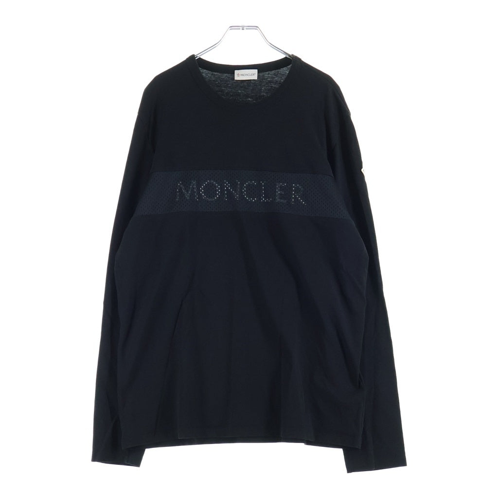 MONCLER(モンクレール) MAGLIA T-SHIRT クルーネック長袖シャツ ロングTシャツ ブラック G10918D71810 8390T