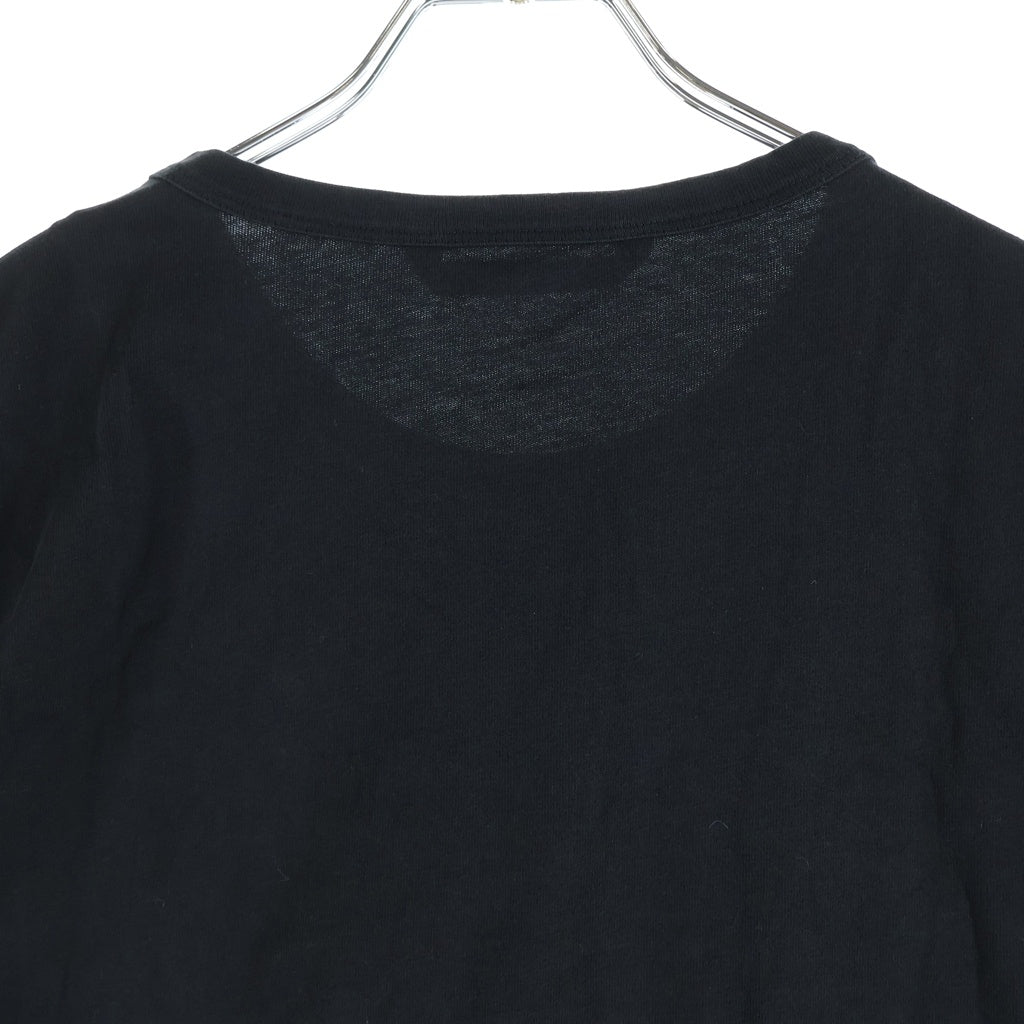 MONCLER(モンクレール) ロゴ刺繍半袖Tシャツ クルーネック カットソー ブラック F10928C71110 8390T