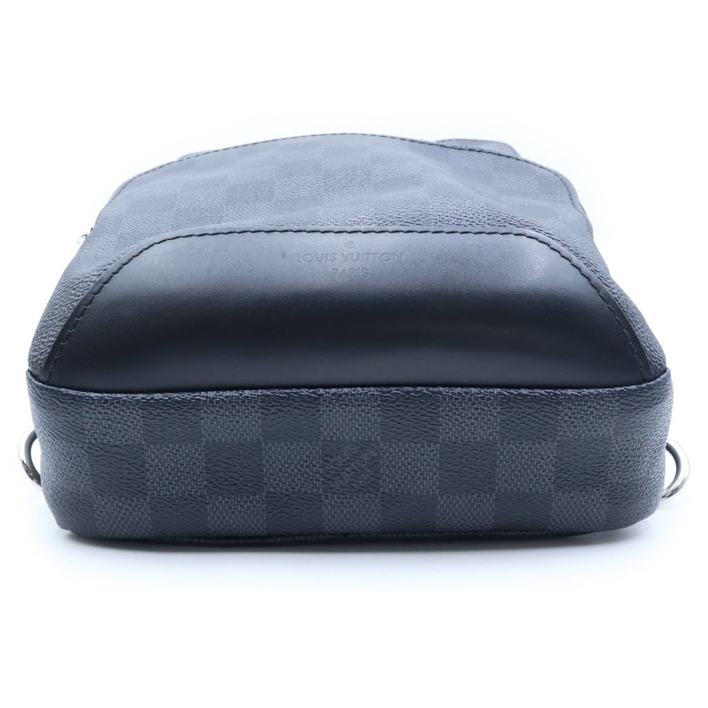LOUIS VUITTON(ルイヴィトン) ダミエ グラフィット アヴェニュー スリングバッグ ボディバッグ ショルダーバッグ ブラック レザー×PVC N41719 シルバー金具 レディース